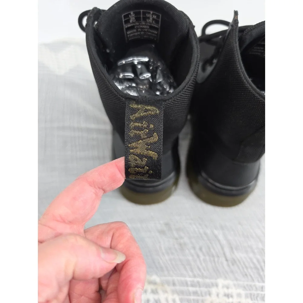 Dr. Martens Combs Black Extra Tough Nylon Utility Boots Mens 7 Women 8